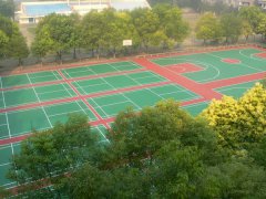 湖北潛江市竹根灘高級中學(xué)硅PU球場